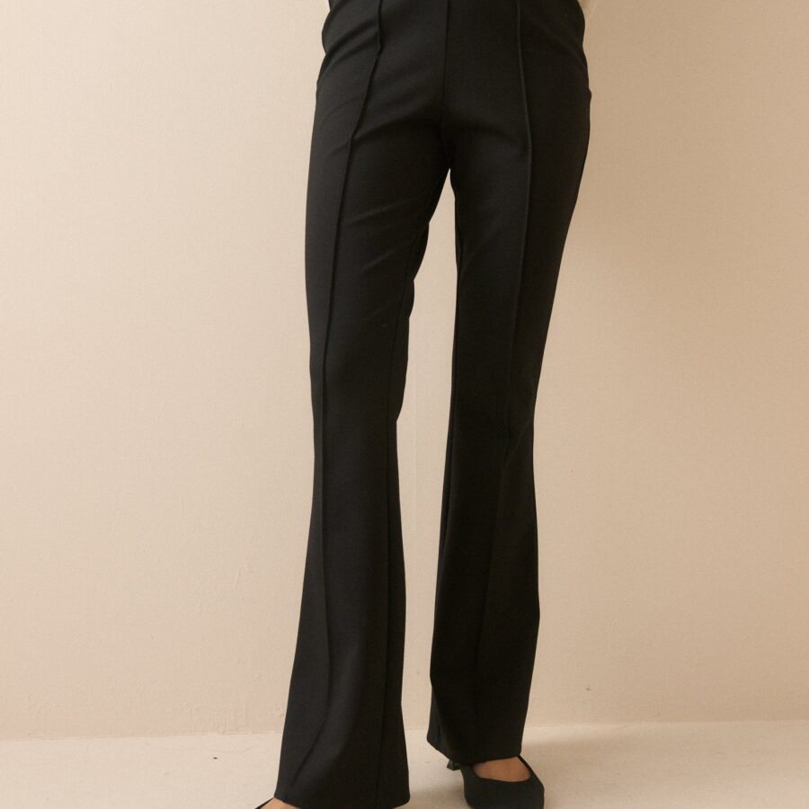 Black High Waisted Modern Trousers