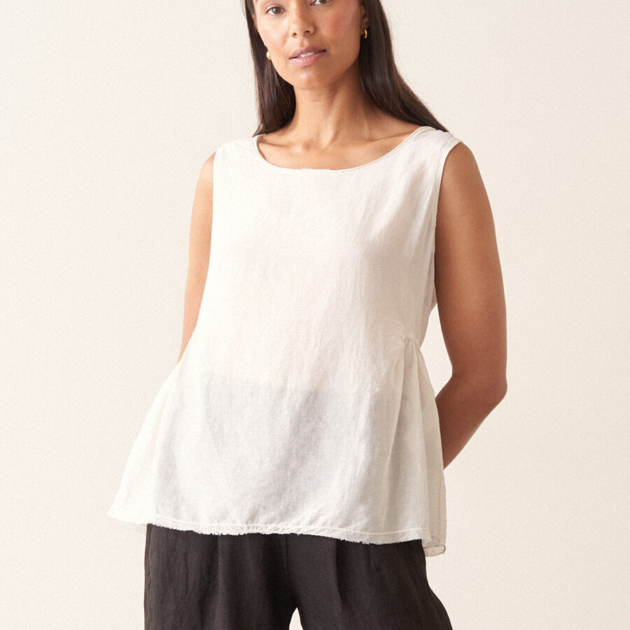 Sleeveless Silk Blend Top