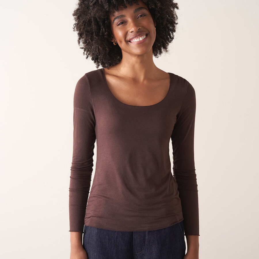 Chocolate Cashmere Top