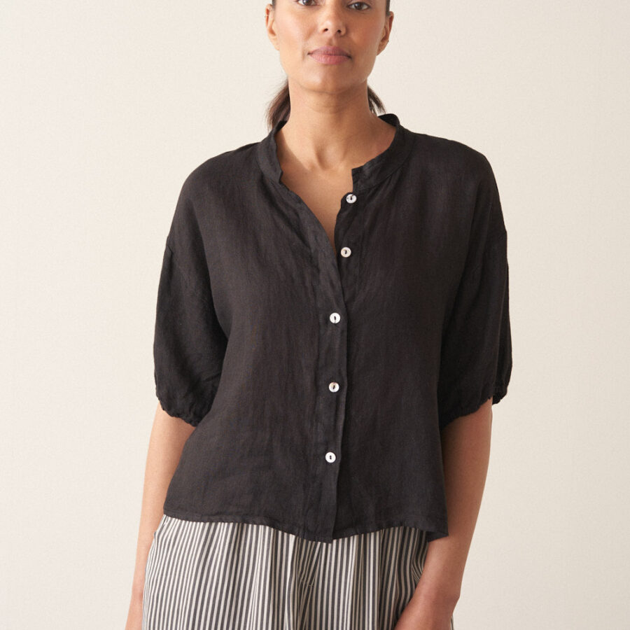 Black Linen Shirt