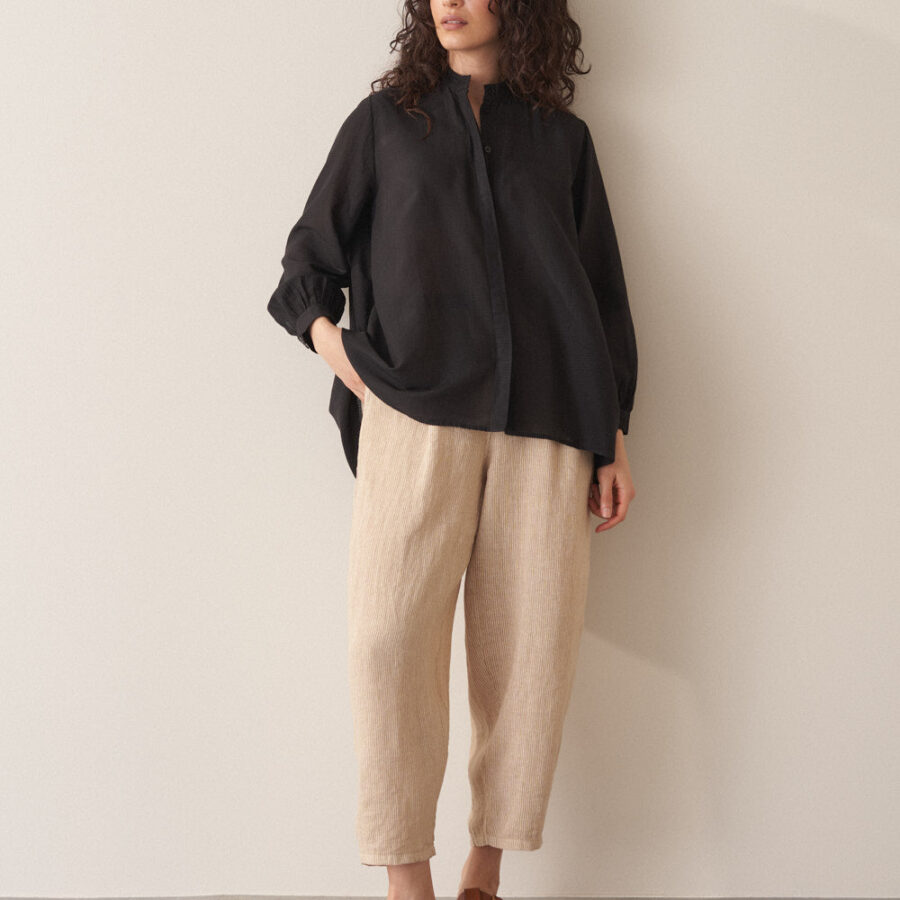 Black Waffle Texture Shirt