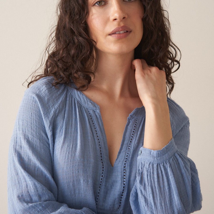Cornflower Blue Cotton Top